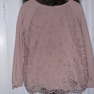 Cute lace sweater!